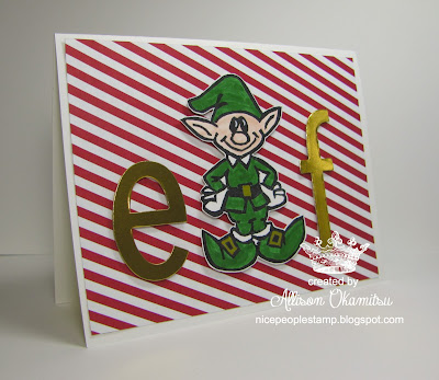 Undefined Elf Card #2 – Hand Carved Stamp