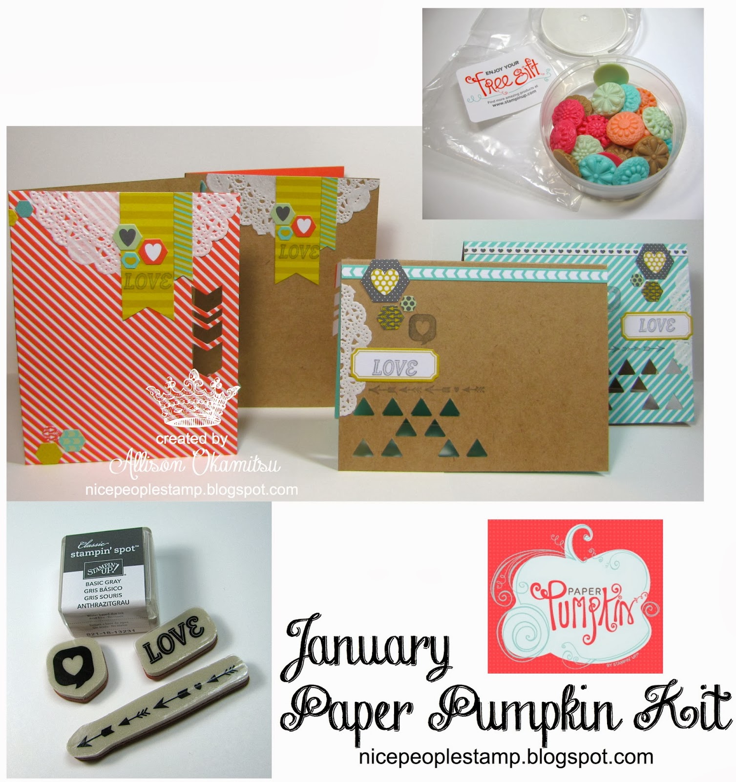 January Paper Pumpkin Kit + A Big Bonus! Nice People STAMP!