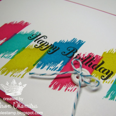 UNDEFINED – Hand Carved Ikat Stamp for a Simple Birthday Card