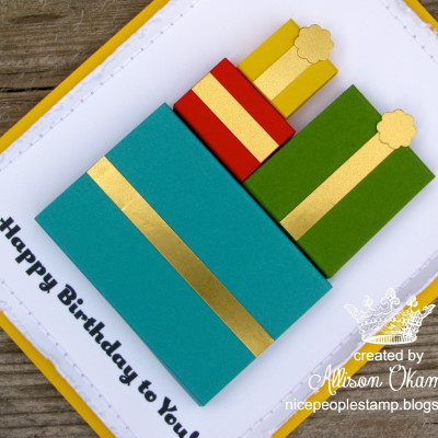 Pretty Pile of Presents!  Birthday Card Blitz Class: Card #3