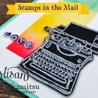 Stamps in the Mail: Round 1, Kit 2 Bonus Project – Watercolouring with Tap, Tap, Tap