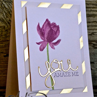 January Stamp Club: Lotus Blossom Card