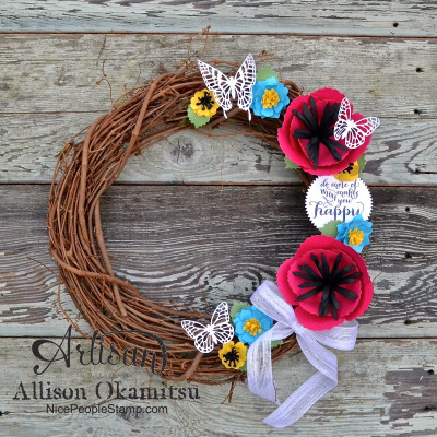 Spring Flower Wreath: Stampin’ Up! Artisan Blog Hop