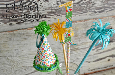 Birthday Photo Props & Centrepiece w/ Cherry on Top DSP & Washi Tape: Stampin’ Up! Artisan Blog Hop