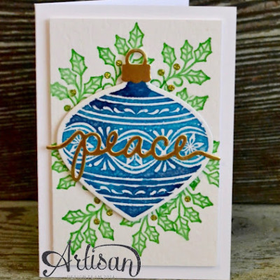 Embellished Ornaments Watercolour Card