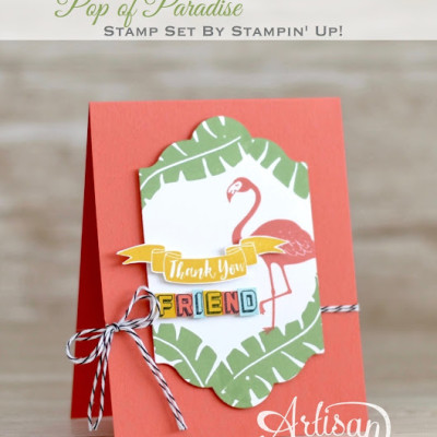 Flirty Flamingo Thank You Card