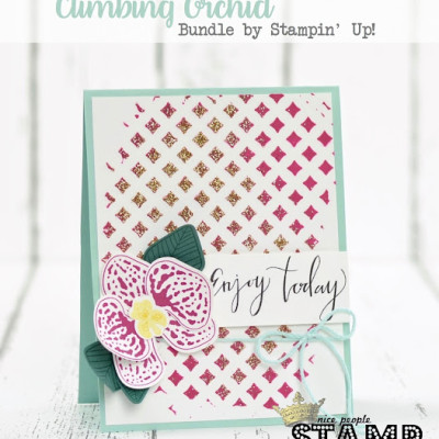 Climbing Orchid Bundle & Embossing Paste + Glitter Technique VIDEO