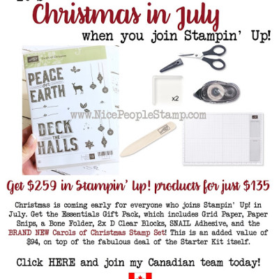 It’s a wonderful month to be a Canadian Stampin’ Up! customer and new demonstrator!