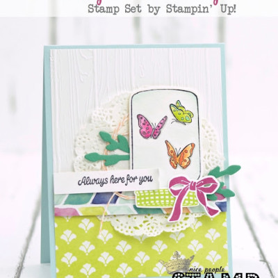 Jar of Butterflies Card – Sharing Sweet Thoughts Stamp Set: Artisan Design Team Blog Hop