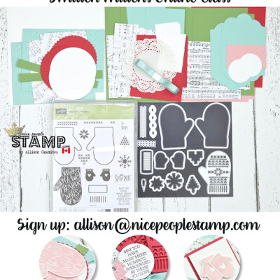 Smitten Mittens Christmas Card & LAST CALL for Online Class