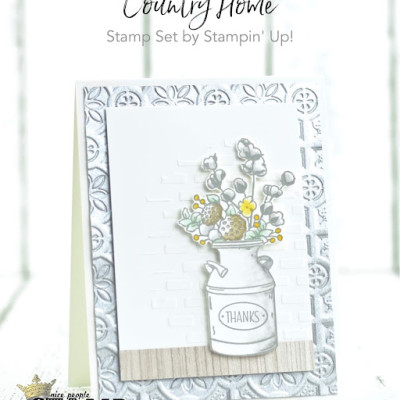 Country Home Whitewash Card w/ VIDEO