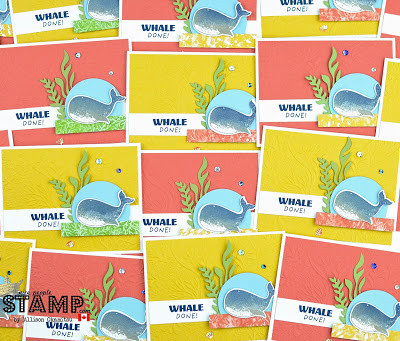 How to stamp in 2 colours | Super Easy Two-Tone Stamping | Stampin’ Up! Whale Done Cardmaking Video