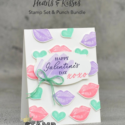 Hearts & Kisses ‘Galentine’s’ Day Card w/ Video Tutorial | Stampin’ Up! Handmade Valentine’s Day Card
