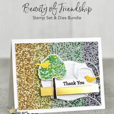 WOW Cardmaking Technique | Stampin’ Up! Beauty of Friendship Bundle & Be Dazzling Specialty Paper | Video Tutorial