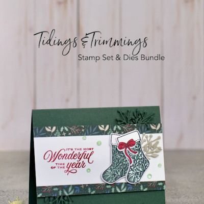 How to make gorgeous Christmas Cards VIDEO Tutorial| Stampin’ Up! Tidings & Trimmings Bundle