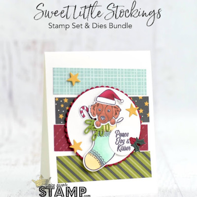 Adorable Puppy Christmas Card | Stampin’ Up! Sweet Little Stockings