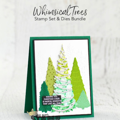 STUNNING (and easy) Alcohol Ink Technique | Christmas Tree Card | Stampin’ Up! Whimsical Trees