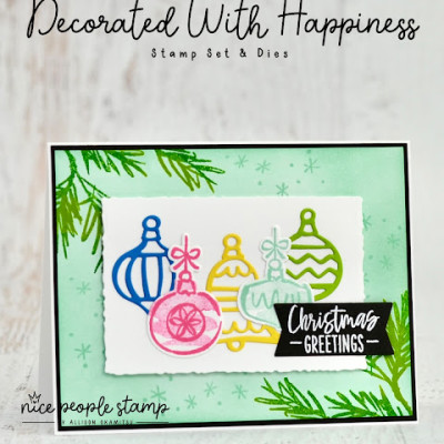 Modern Christmas Card Layout | Stampin’ Up! Decorated With Happiness Bundle