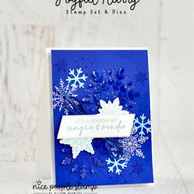 How to make a LIGHT UP card! | Beautiful snowflake Christmas Card | Stampin’ Up! Joyful Flurry Bundle