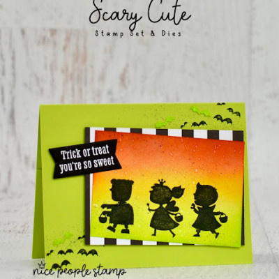 FUN FOLD Card | Blended Background Technique | Stampin’ Up! Scary Cute Bundle