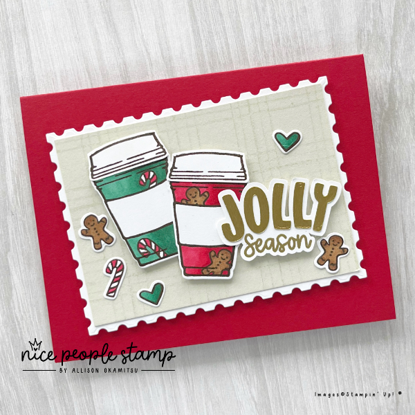 Create an adorable Christmas coffee cup card using the More Than Autumn Bundle from Stampin' Up! 