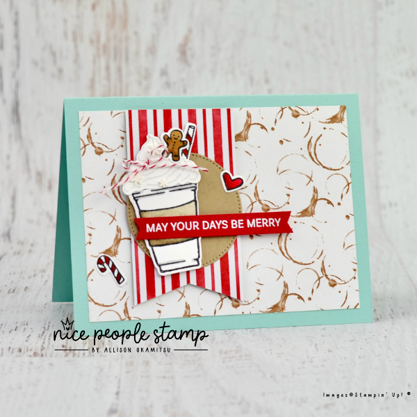 Christmas coffee card featuring the More Than Autumn Bundle from Stampin' Up! 