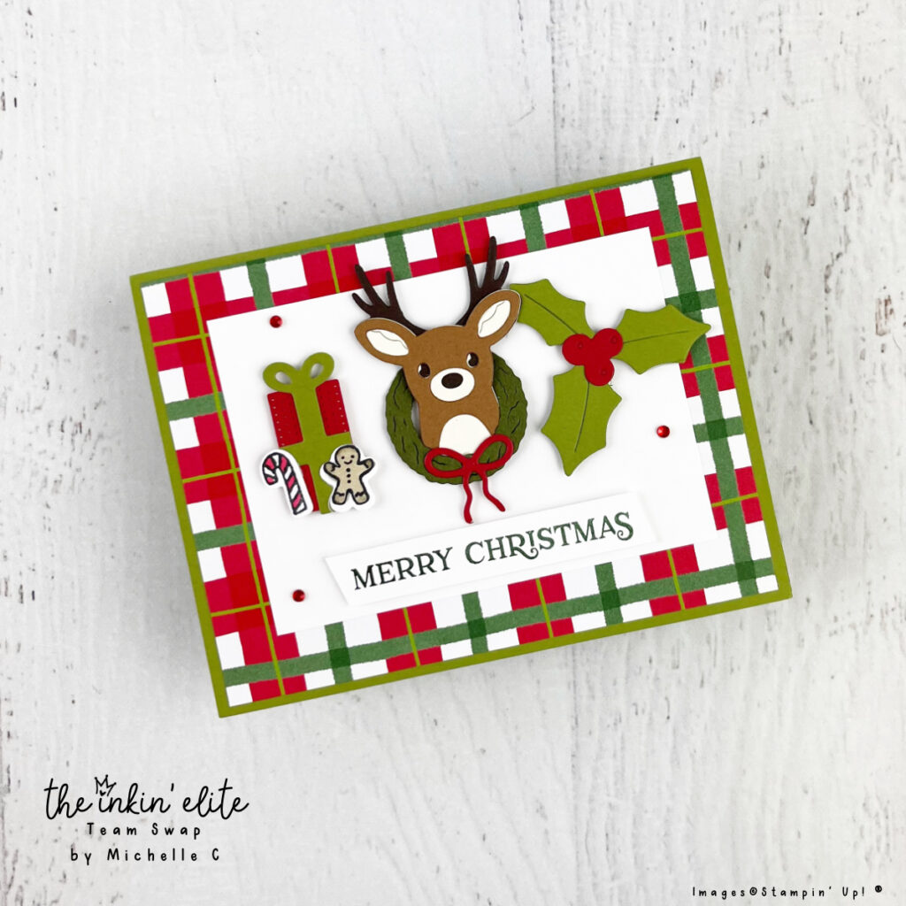 Team card swap created by Michelle C using the Reindeer Fun Bundle from Stampin' Up!