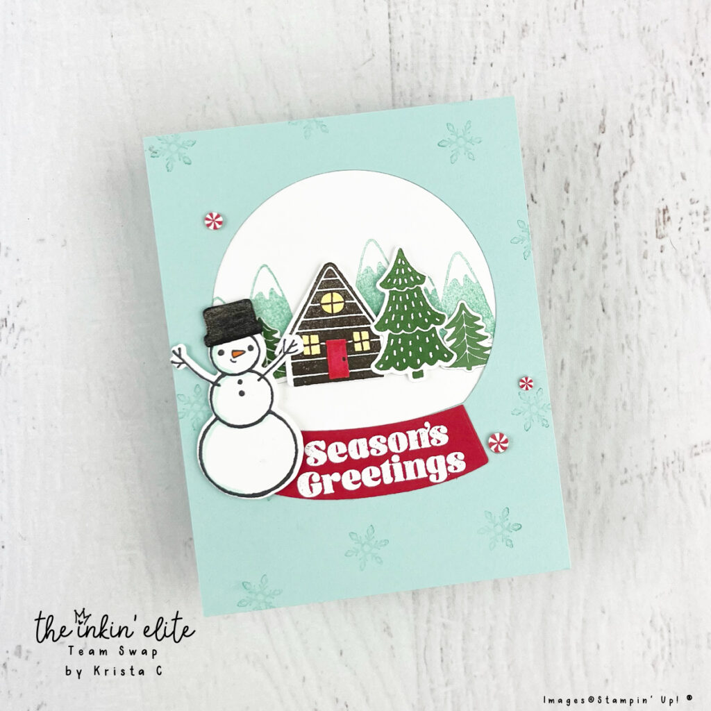 Team card swap created by Krista C using the Snowy Wonder Bundle from Stampin' Up!