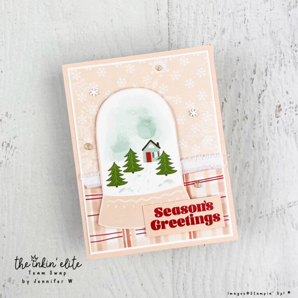 Team card swap created by Jennifer W using the Snowy Wonder Bundle from Stampin' Up!