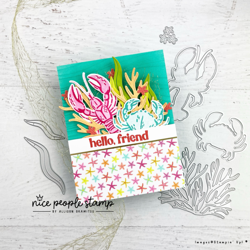 Create a modern nautical card with the Ocean Friends Bundle and Friends of The Ocean Suite from Stampin' Up!®