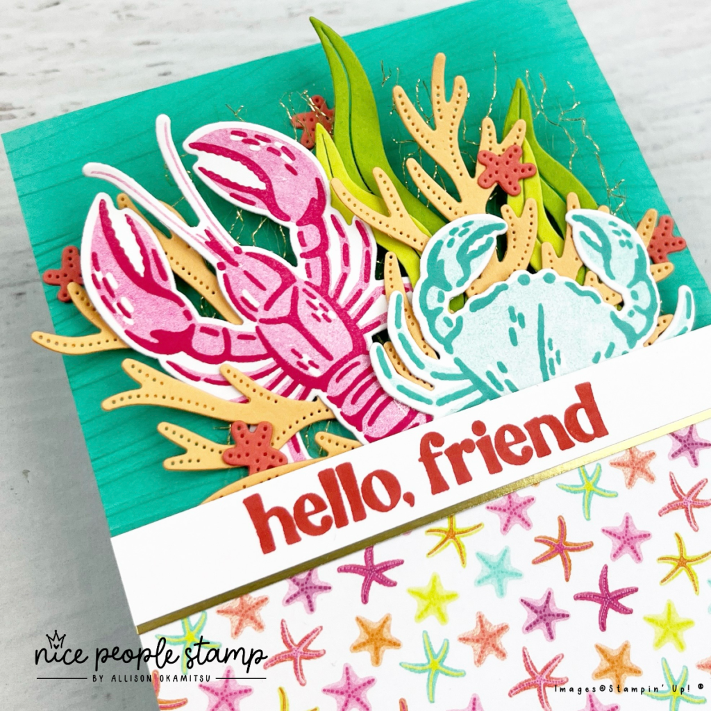 Create a modern nautical card with the Ocean Friends Bundle and Friends of The Ocean Suite from Stampin' Up!®