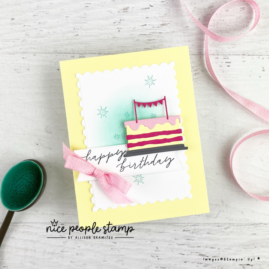 Create a fun birthday card, featuring the Cake Celebrations Bundle from Stampin' Up!®