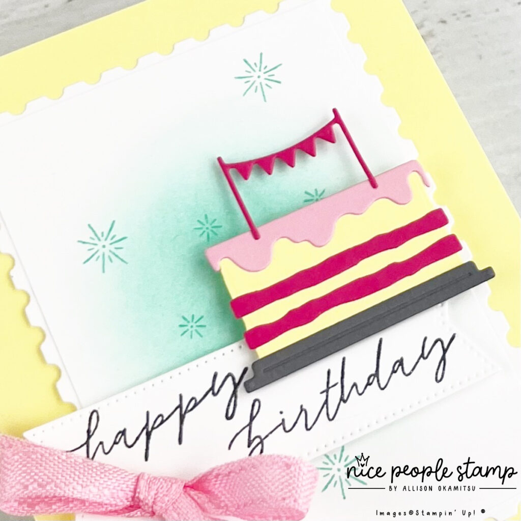 Create a fun birthday card, featuring the Cake Celebrations Bundle from Stampin' Up!®