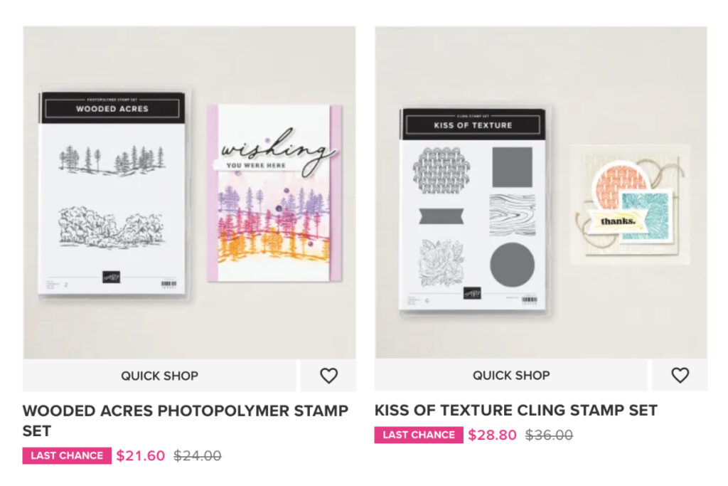 The Last Chance section has been updated for this Stampin' Up! Canada sale! 