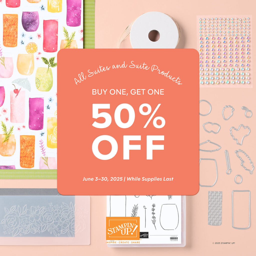 Get great deals during this buy one get one 50% off Stampin' Up! Canada sale! 